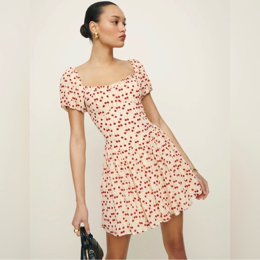 Reformation Red Floral Mini Dress